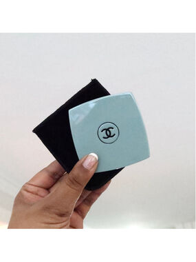 Chanel Double Mirror – Limited Edition Blue with Velvet Pouch